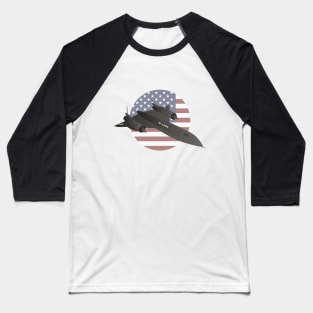 American SR-71 Blackbird Reconnaissance Aircraft Baseball T-Shirt